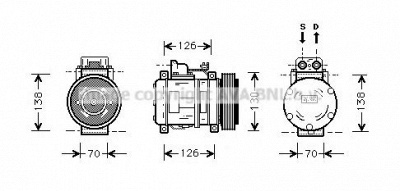 AVA QUALITY COOLING msk054 -  Компрессор, кондиционер
